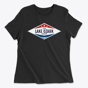 Lake Ozark Missouri Diamond Star Women's Cotton T-Shirt