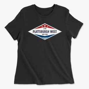 Plattsburgh West New York Diamond Star Women's Cotton T-Shirt