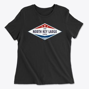 North Key Largo Florida Diamond Star Women's Cotton T-Shirt