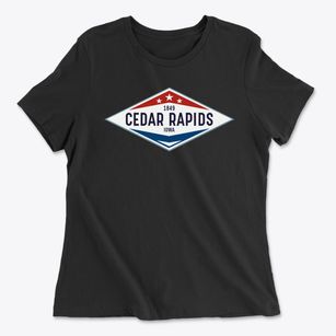 Cedar Rapids Iowa Diamond Star Women's Cotton T-Shirt