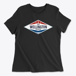 Wellington Wisconsin Diamond Star Women's Cotton T-Shirt