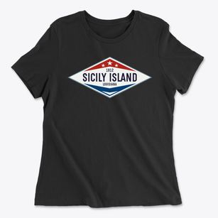 Sicily Island Louisiana Diamond Star Women's Cotton T-Shirt