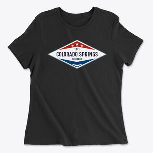 Colorado Springs Colorado Diamond Star Women's Cotton T-Shirt