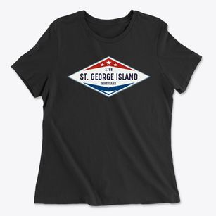 St. George Island Maryland Diamond Star Women's Cotton T-Shirt
