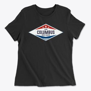 Columbus North Dakota Diamond Star Women's Cotton T-Shirt