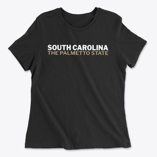  South Carolina White and Gold Women's Cotton T-Shirt