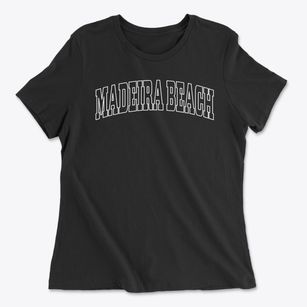 Madeira Beach Florida Trendy Block Women's Cotton T-Shirt