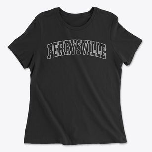 Perrysville Ohio Trendy Block Women's Cotton T-Shirt