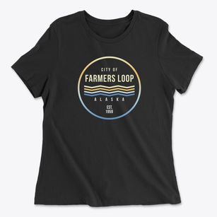 Farmers Loop Alaska Color Fade Women's Cotton T-Shirt