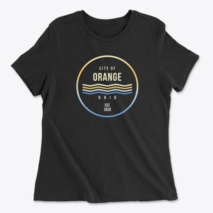 Orange Ohio Color Fade Women's Cotton T-Shirt