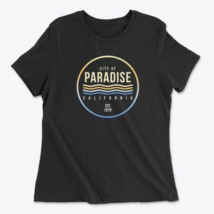 Paradise California Color Fade Women's Cotton T-Shirt