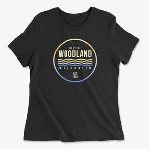 Woodland Wisconsin Color Fade Women's Cotton T-Shirt