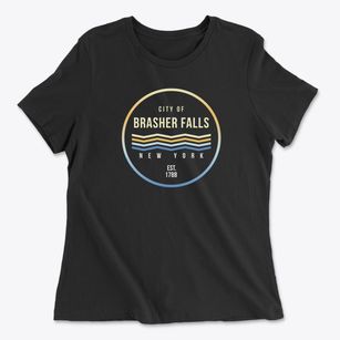 Brasher Falls New York Color Fade Women's Cotton T-Shirt