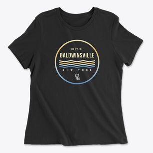 Baldwinsville New York Color Fade Women's Cotton T-Shirt