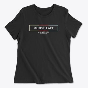 Moose Lake Minnesota Artbox Women's Cotton T-Shirt
