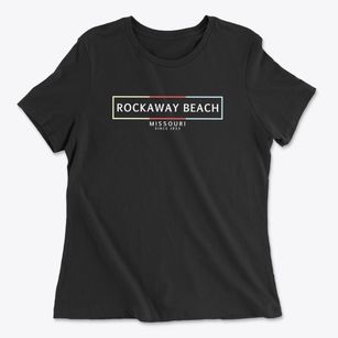 Rockaway Beach Missouri Artbox Women's Cotton T-Shirt