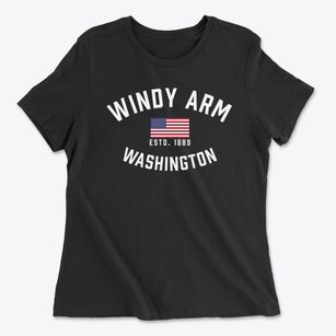 Windy Arm Washington Patriot Women's Cotton T-Shirt