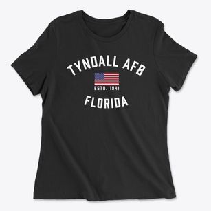 Tyndall Afb Florida Patriot Women's Cotton T-Shirt