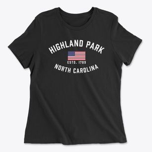 Highland Park North Carolina Patriot Women's Cotton T-Shirt