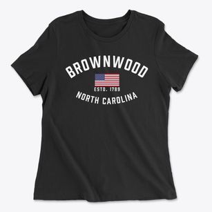 Brownwood North Carolina Patriot Women's Cotton T-Shirt