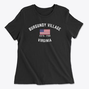 Burgundy Village Virginia Patriot Women's Cotton T-Shirt