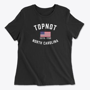 Topnot North Carolina Patriot Women's Cotton T-Shirt