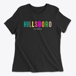 Hillsboro Illinois Color Pop Women's Cotton T-Shirt
