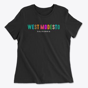 West Modesto California Color Pop Women's Cotton T-Shirt