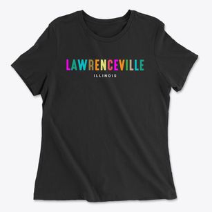 Lawrenceville Illinois Color Pop Women's Cotton T-Shirt