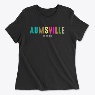 Aumsville Oregon Color Pop Women's Cotton T-Shirt