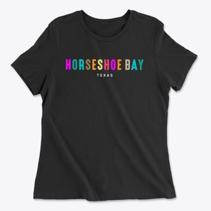 Horseshoe Bay Texas Color Pop Women's Cotton T-Shirt