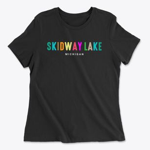 Skidway Lake Michigan Color Pop Women's Cotton T-Shirt