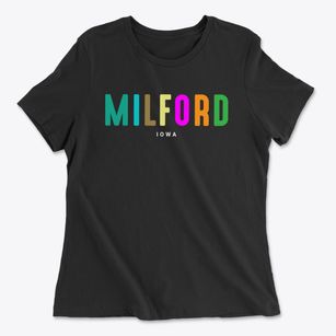 Milford Iowa Color Pop Women's Cotton T-Shirt