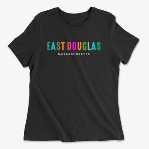 East Douglas Massachusetts Color Pop Women's Cotton T-Shirt