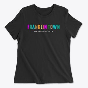 Franklin Town Massachusetts Color Pop Women's Cotton T-Shirt