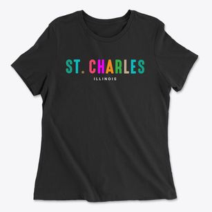 St. Charles Illinois Color Pop Women's Cotton T-Shirt