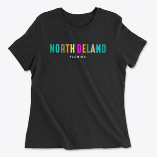 North Deland Florida Color Pop Women's Cotton T-Shirt