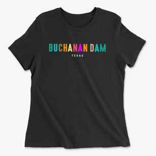 Buchanan Dam Texas Color Pop Women's Cotton T-Shirt