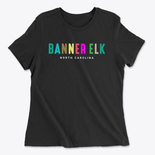 Banner Elk North Carolina Color Pop Women's Cotton T-Shirt