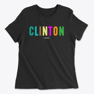 Clinton Iowa Color Pop Women's Cotton T-Shirt
