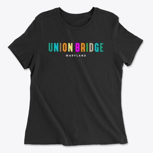 Union Bridge Maryland Color Pop Women's Cotton T-Shirt