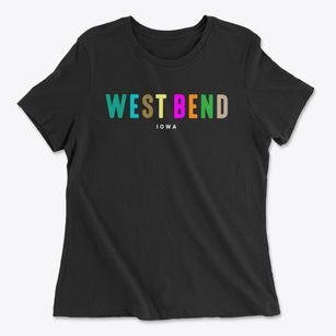 West Bend Iowa Color Pop Women's Cotton T-Shirt