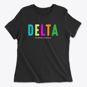 Delta Pennsylvania Color Pop Women's Cotton T-Shirt