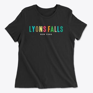 Lyons Falls New York Color Pop Women's Cotton T-Shirt