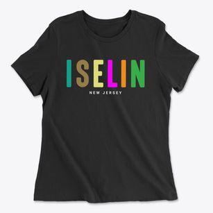 Iselin New Jersey Color Pop Women's Cotton T-Shirt