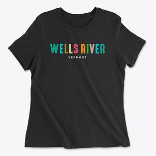 Wells River Vermont Color Pop Women's Cotton T-Shirt