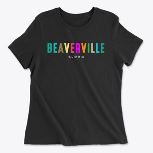 Beaverville Illinois Color Pop Women's Cotton T-Shirt