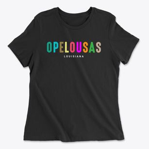 Opelousas Louisiana Color Pop Women's Cotton T-Shirt