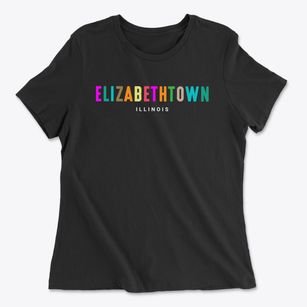 Elizabethtown Illinois Color Pop Women's Cotton T-Shirt