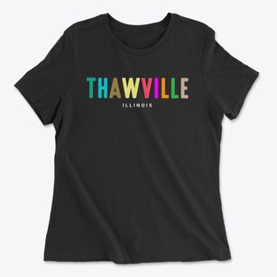 Thawville Illinois Color Pop Women's Cotton T-Shirt